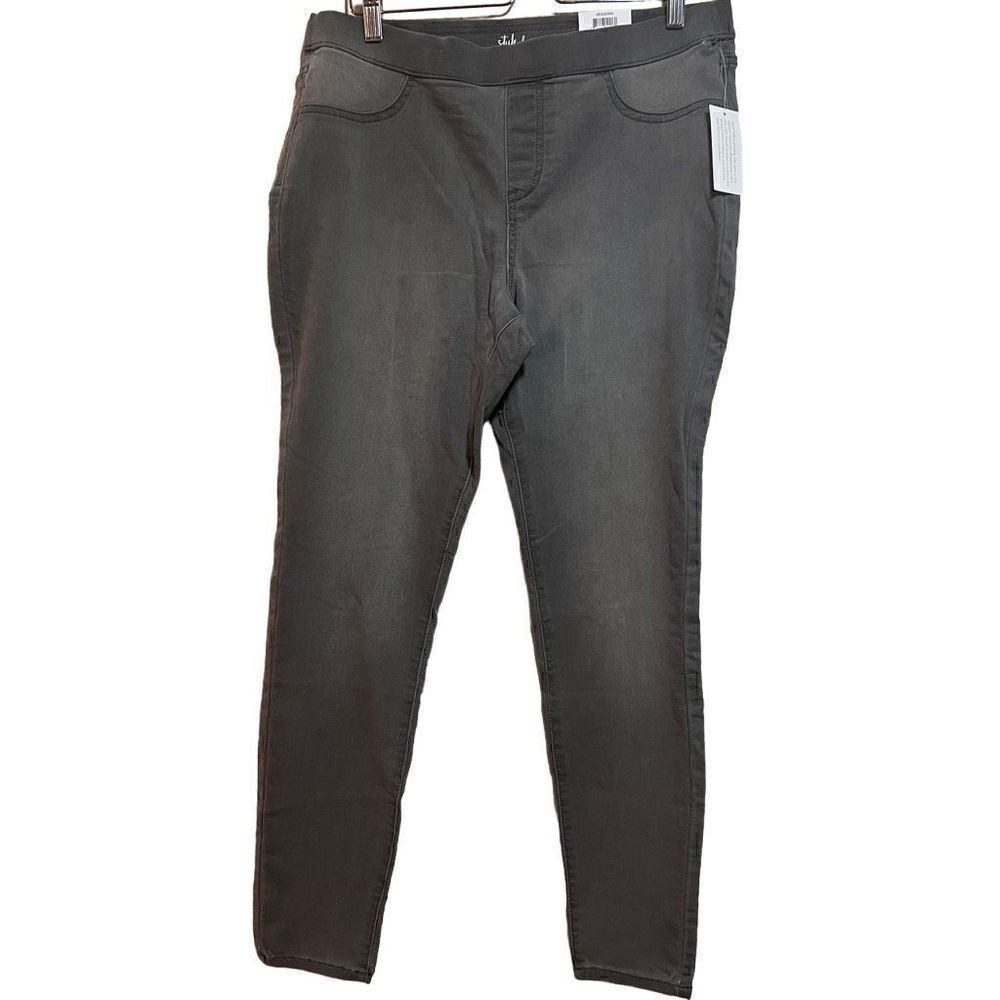 Style & Co Women's Gray Elastic Waistband Pull-On Jeggings Size Large NWT